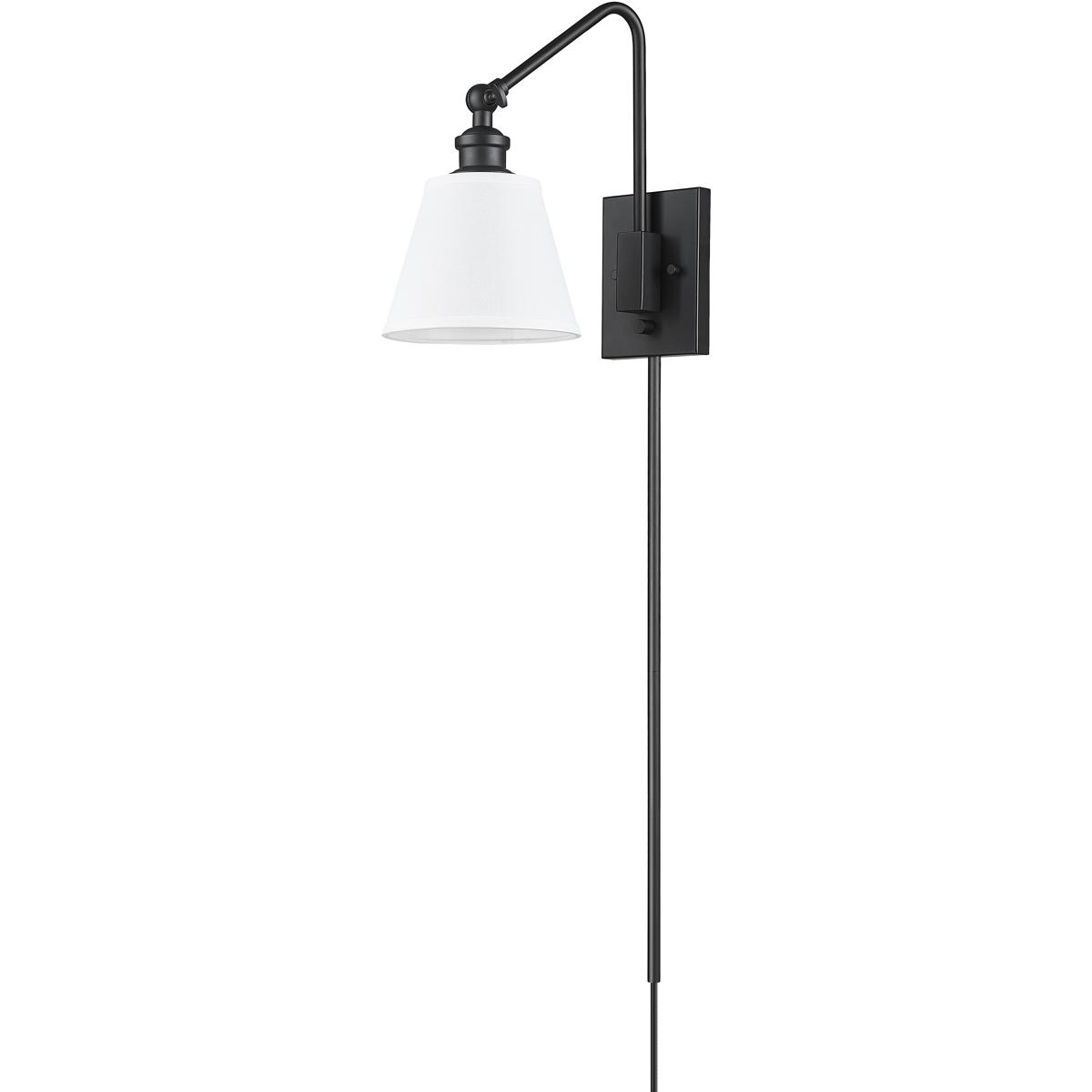 Millennium Lighting 14001-MB Elyon 14 inch 60 watt Matte Black Swing Arm Sconce Wall Light